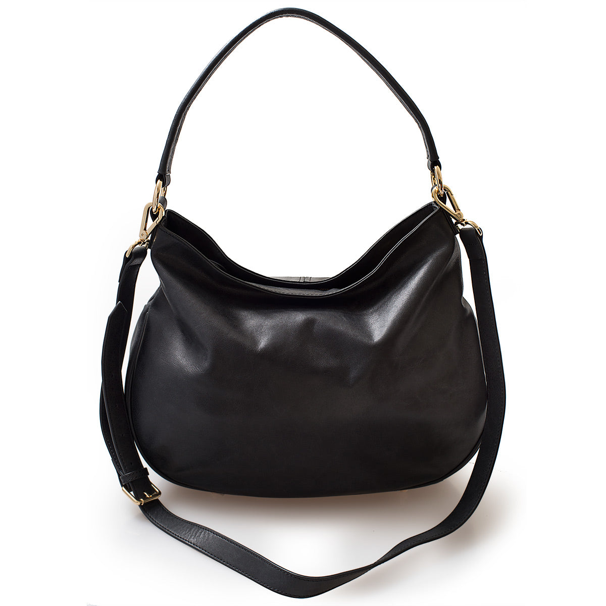 Mia Leather Hobo Charcoal Vintage Leather